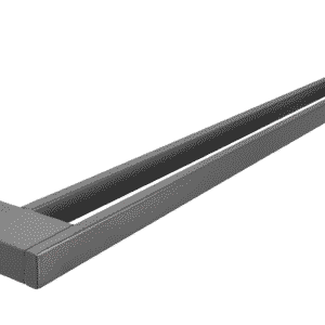 Toalheiro Duplo 70 cm Inox Grafite - Kromus RT0310G