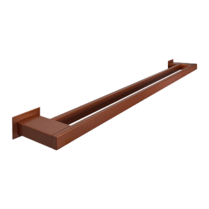 Toalheiro Duplo 50 cm Inox Corten - Kromus RT0309-50C