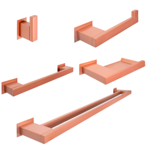 Kit Banheiro 5 Peças Inox Rose Gold - Kromus KITRT5AR