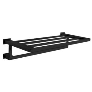 Toalheiro Rack 50 Cm Inox Preto Fosco - Kromus Rt0308-50b