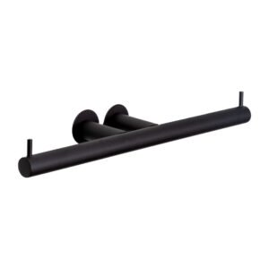 Papeleira Dupla Inox Preto Fosco - Kromus ME0215B