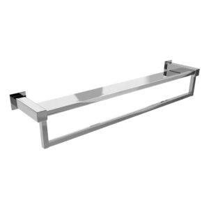 Prateleira com Toalheiro 70 Cm Inox - Kromus QD0433-70