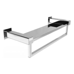 Prateleira com Toalheiro 40 Cm Inox - Kromus QD0433-40