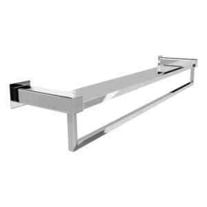 Prateleira com Toalheiro 60 Cm Inox - Kromus QD0433-60