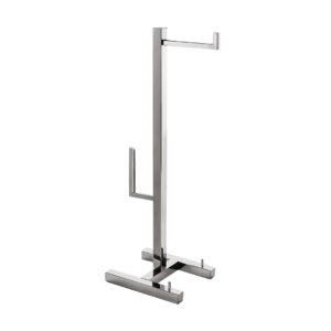 Papeleira De Piso C/ Revisteiro + Reserva Inox - Kromus QD0409
