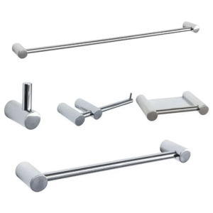 2 Kits Acessórios De Banheiro Bellus 5 Peças Inox B7002